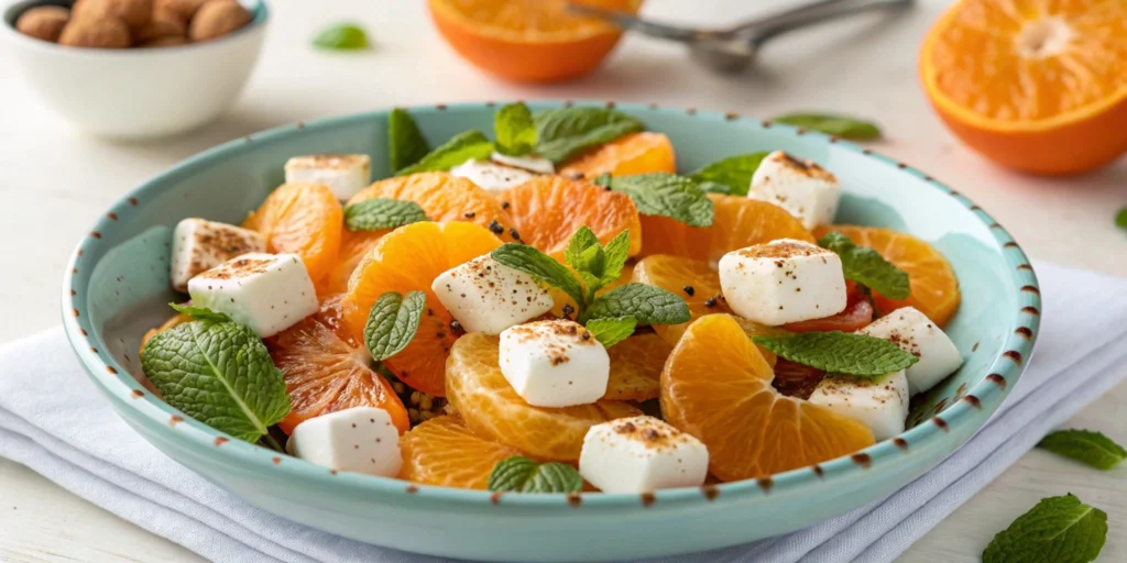 Mandarin orange salad with marshmallows