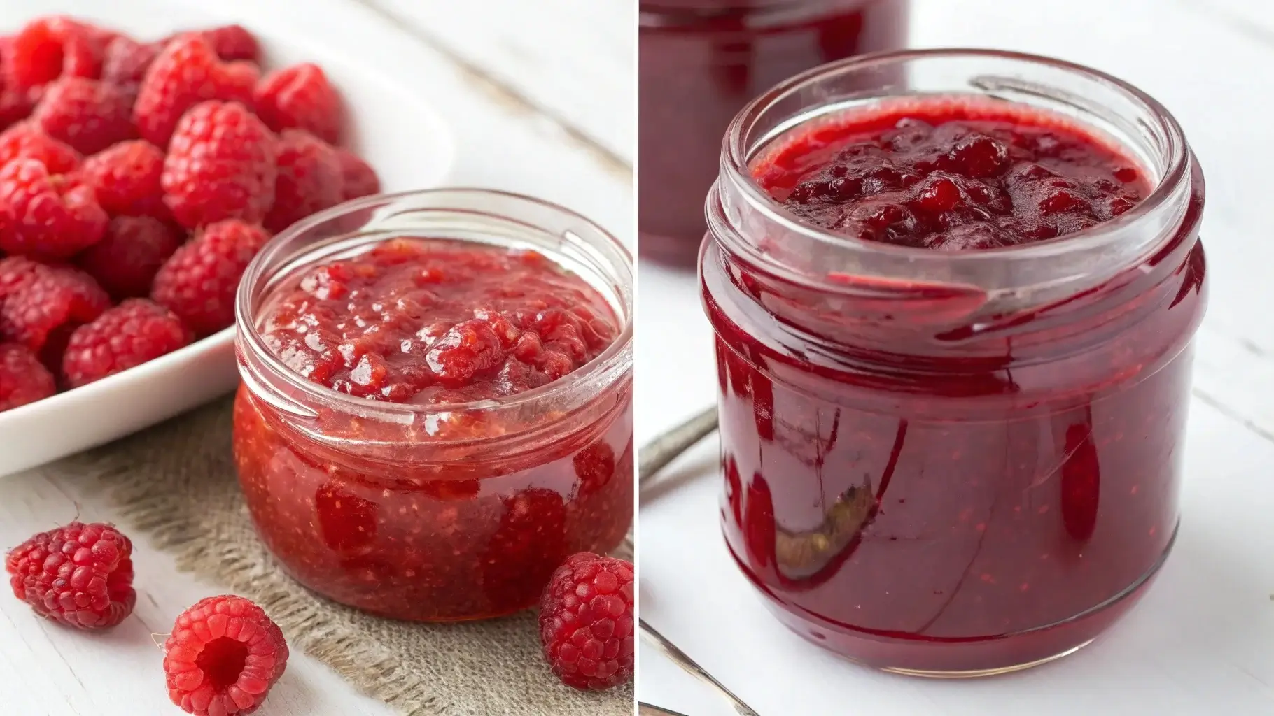 What is the difference between raspberry jam and jelly?