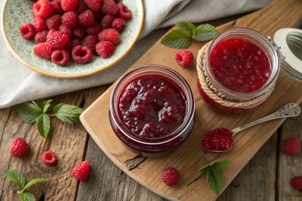 What is the difference between raspberry jam and jelly?