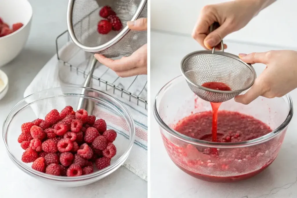 How do you get the seeds out of raspberries for jelly?