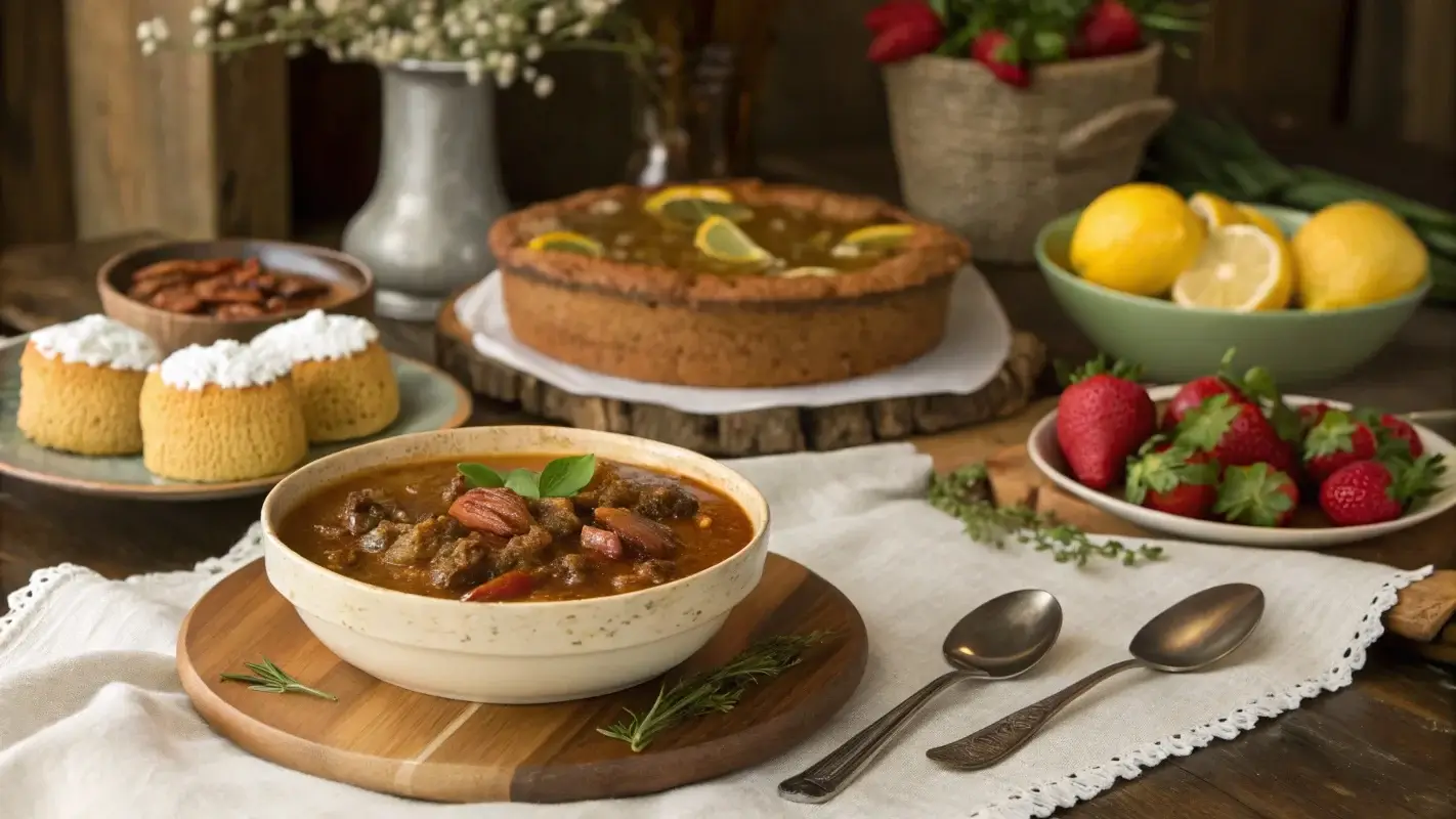 What type of dessert goes with gumbo?