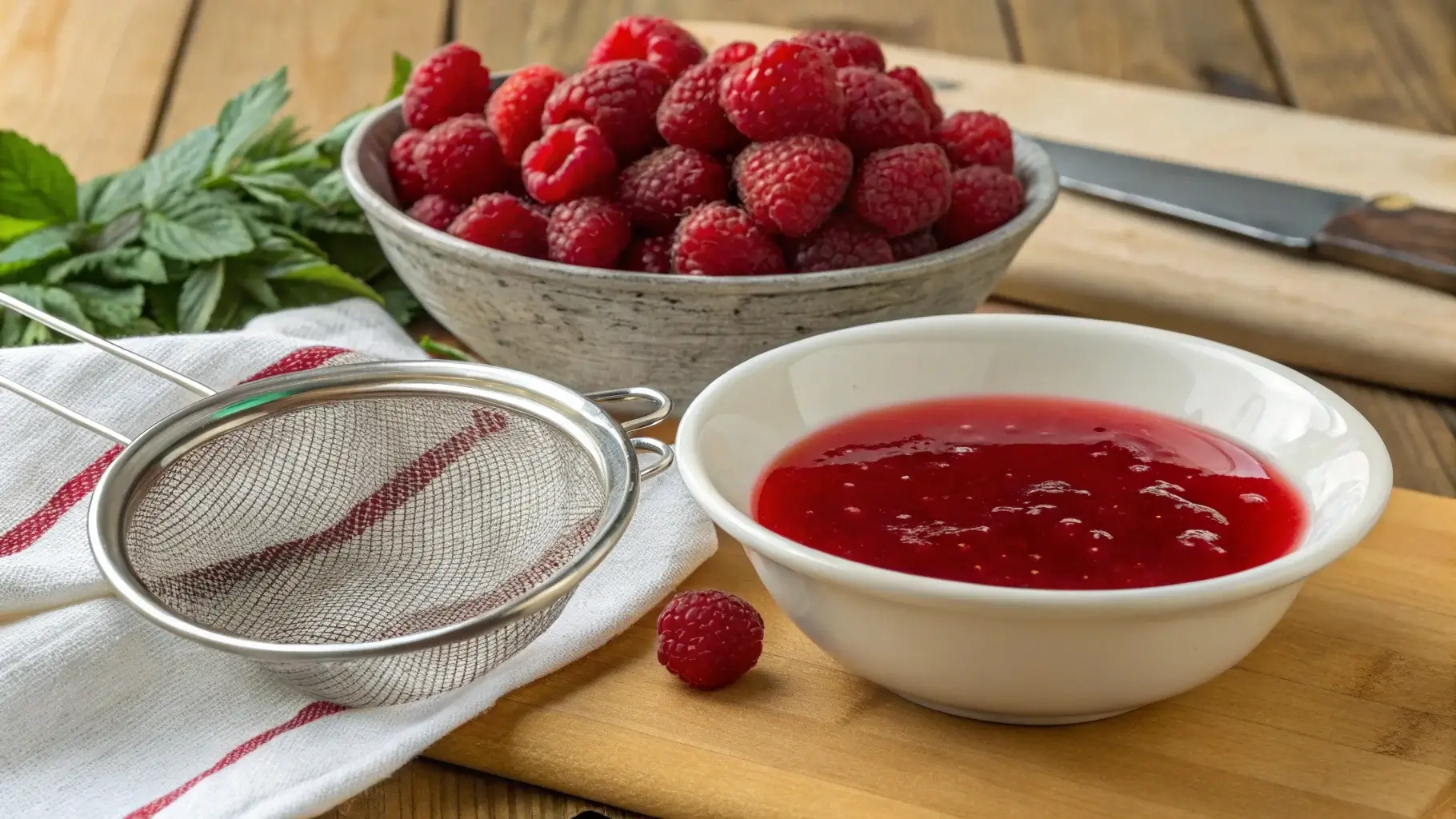 How do you get the seeds out of raspberries for jelly?