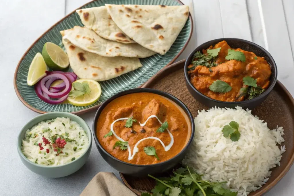 How many calories are in butter chicken vs tikka masala?