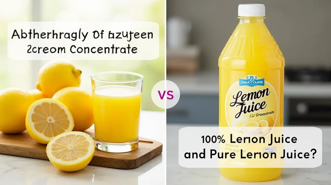 What is the difference between concentrate and pure lemon juice?