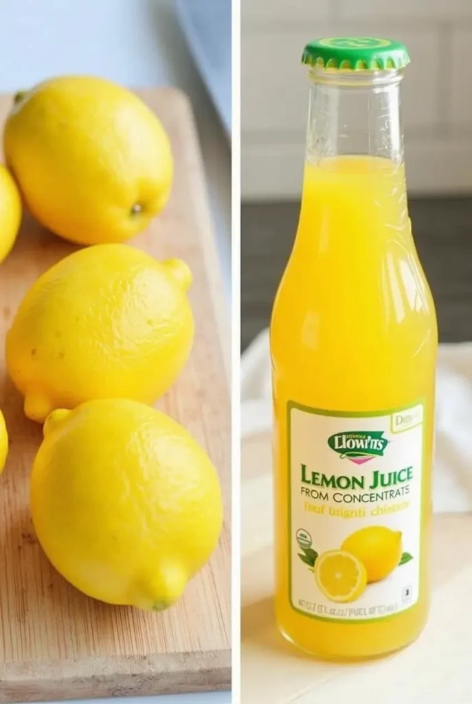 What is the difference between concentrate and pure lemon juice?