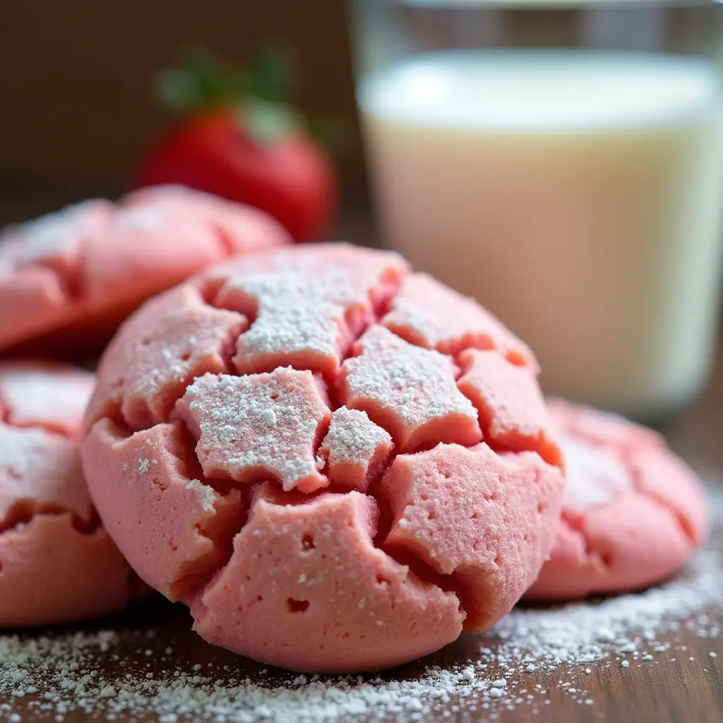 Strawberry Cake Cookies