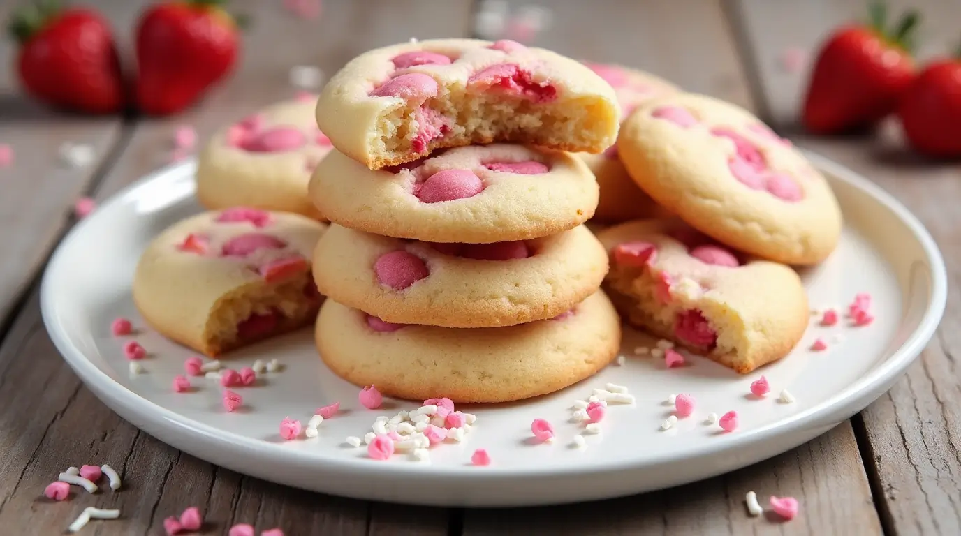 Strawberry Cake Cookies