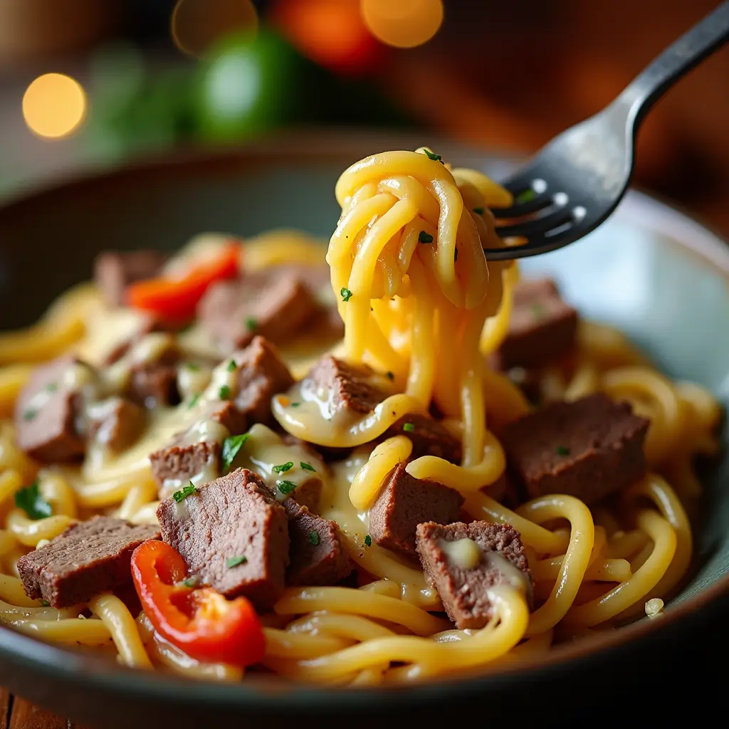 philly cheesesteak pasta