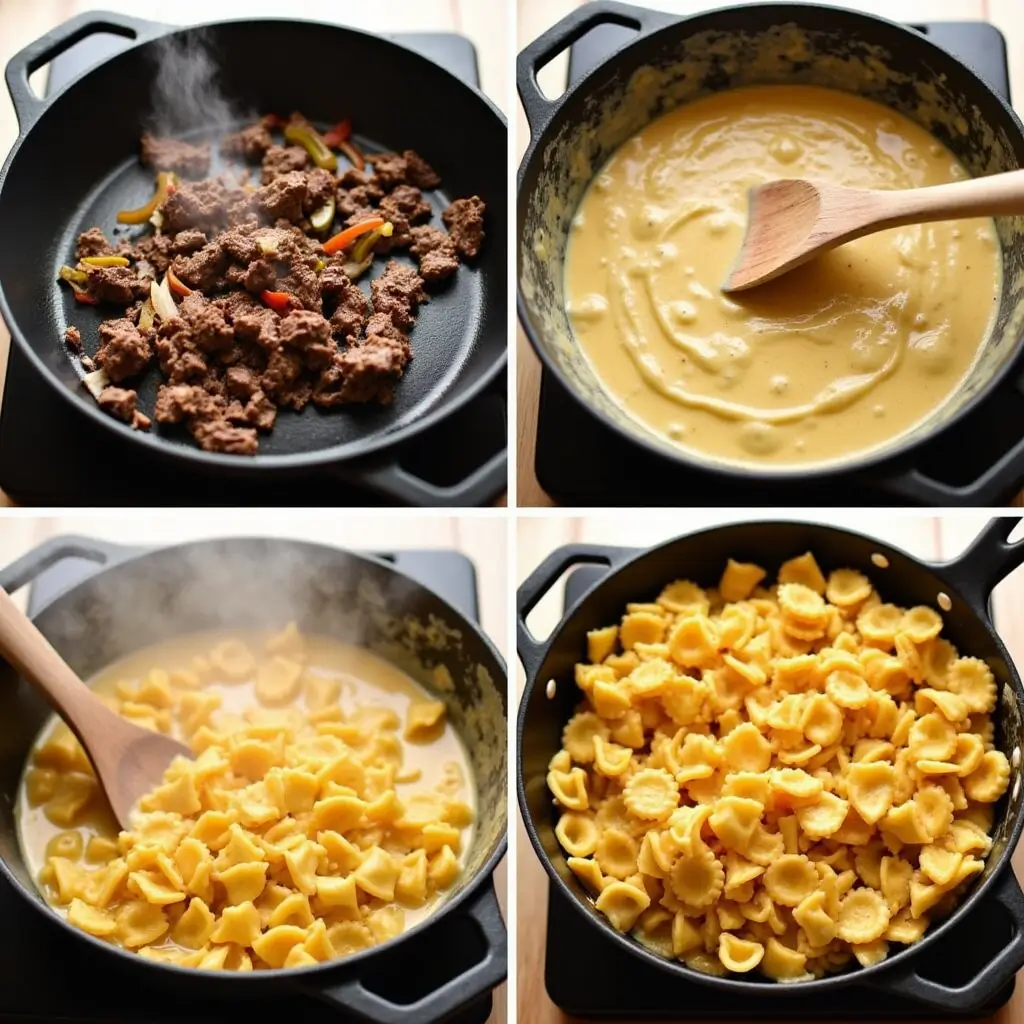 philly cheesesteak tortellini pasta