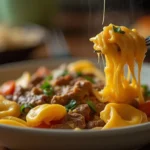 philly cheesesteak tortellini pasta